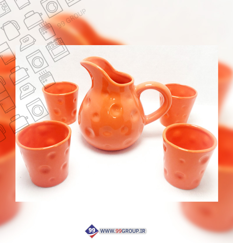 پارچ ليوان سراميک انگشتی کد 2102