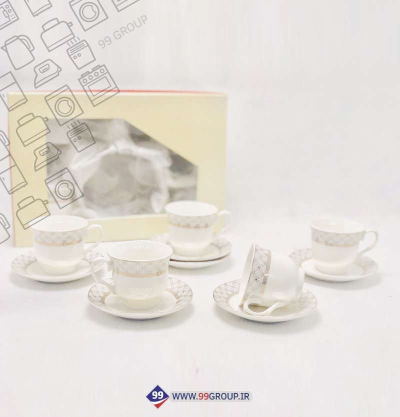 فنجان ٦ عددى لب طلاى