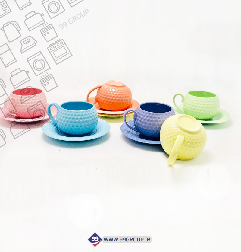 فنجان ٦ عددى رنگى