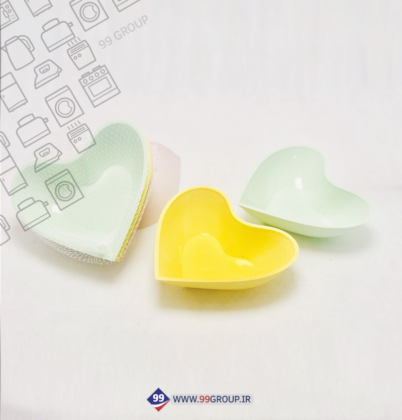 پياله ٣ عددى طرح قلب