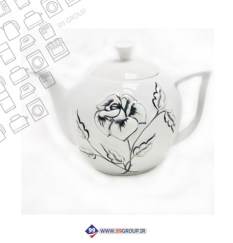 قوری گل برجسته کوچک