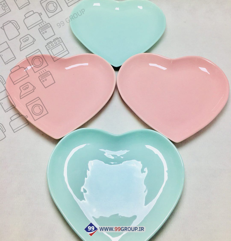 بشقاب قلبی سرامیکی