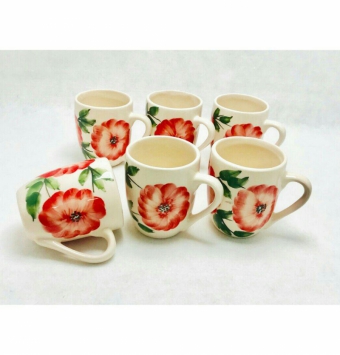 فروش عمده لیوان سرامیک گلدار