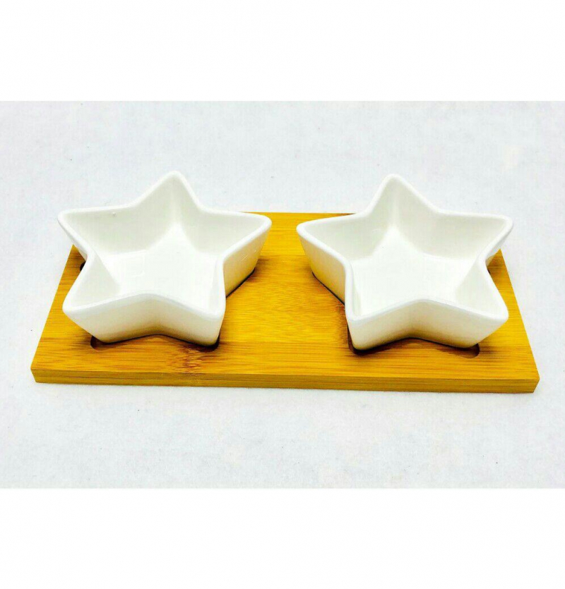 فروش عمده اردو خوری جفتی سراميك طرح ستاره