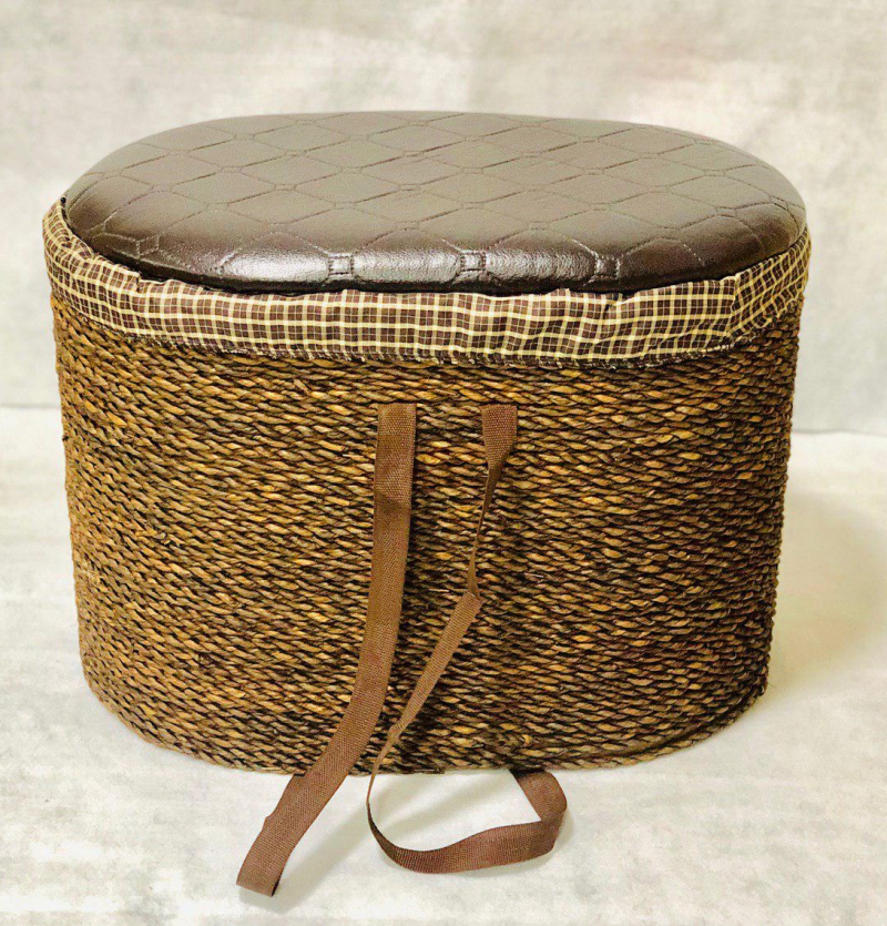 فروش عمده سبد پيك نيك حصيري بيضي