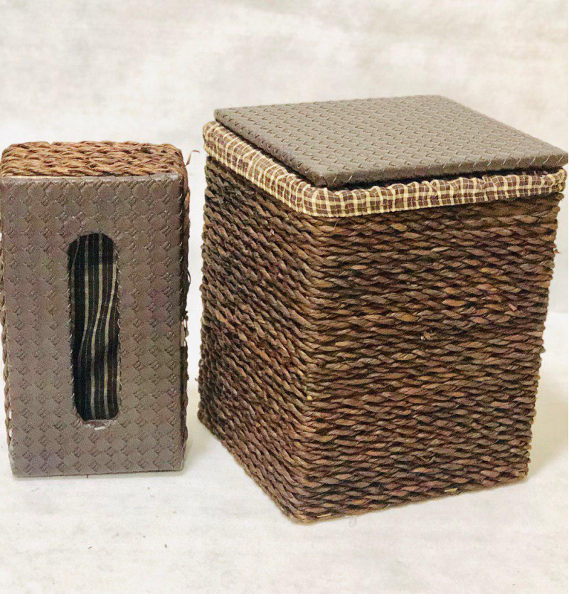 فروش عمده سطل دستمال حصيري