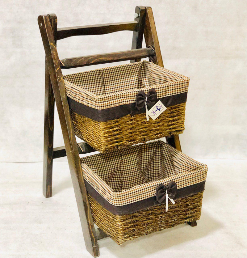 فروش عمده سبد سيب زميني پياز نردباني ٢طبقه