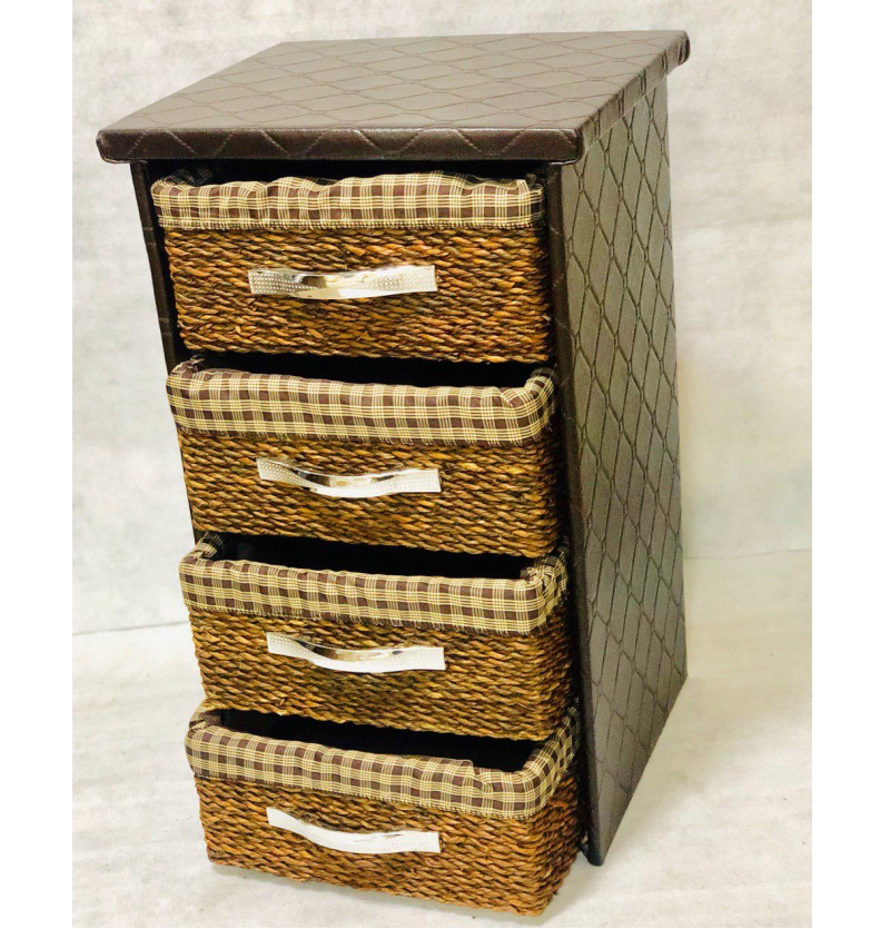 فروش عمده جا پيازي ٤كشو چرم