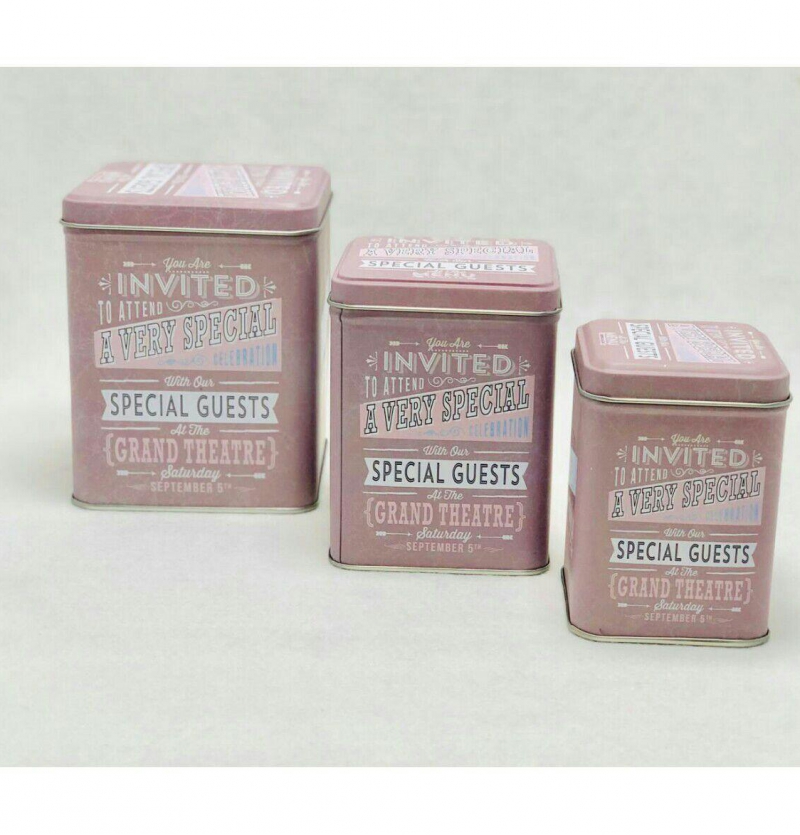 فروش عمده قوطي ٣تايي فلزي