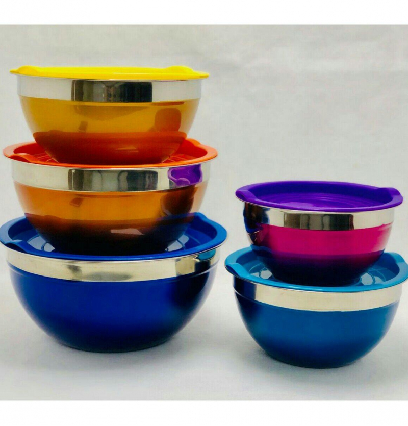 فروش عمده لگن ٥تايي رنگ درب دار