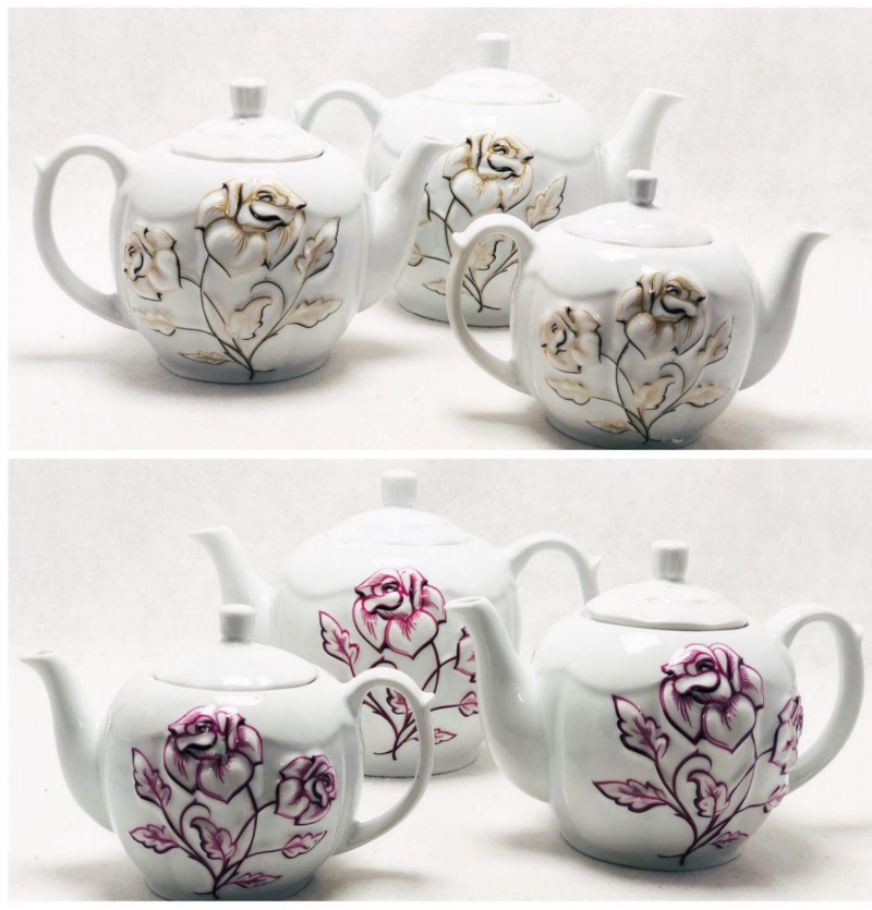 فروش عمده قوری رز 3 سایز