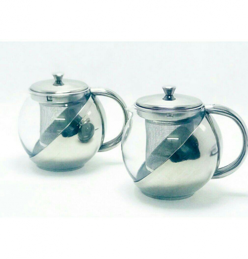 فروش عمده قوری پیرکس استیل 900 میل