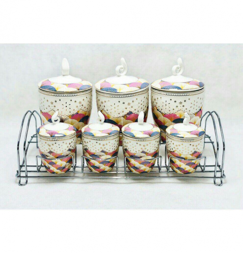 فروش عمده سرویس پا سماوری گل دار