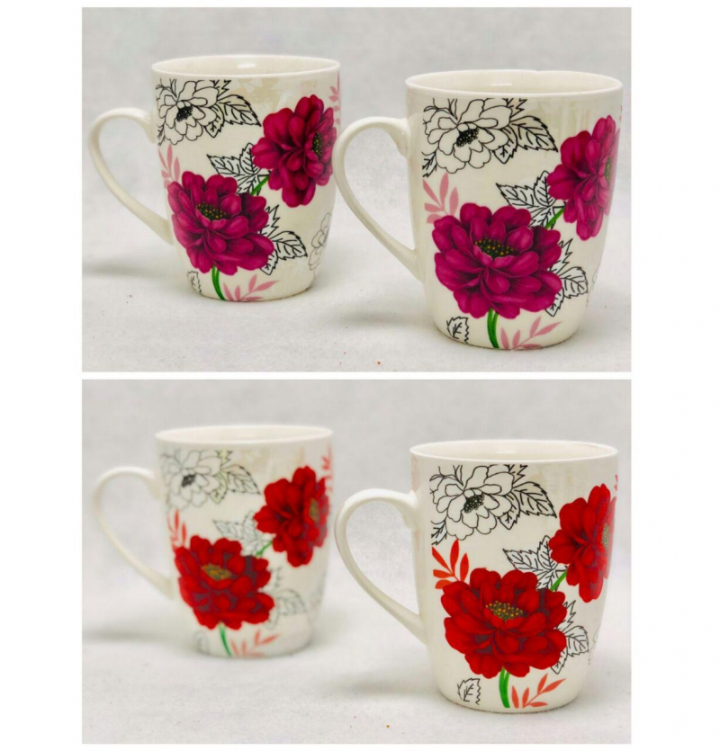 فروش عمده لیوان سرامیکی گلدار