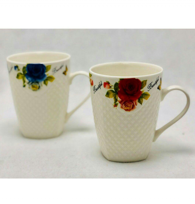 فروش عمده لیوان سرامیکی گل دار