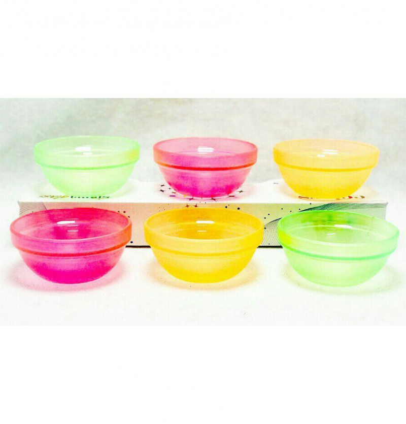 فروش عمده پیاله رنگی 6 عددی