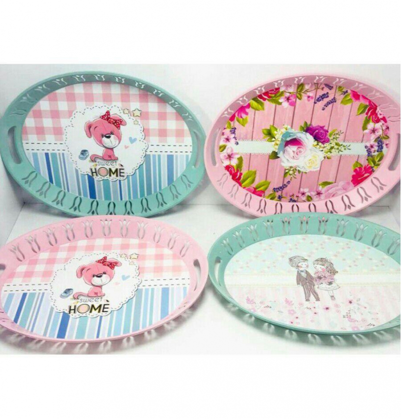 فروش عمده سینی گرد لبه دار ترک