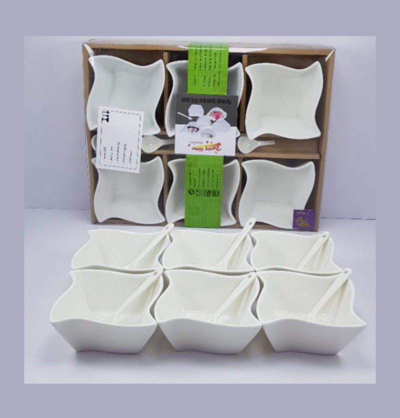 فروش عمده پیاله 6 عددی قاشق دار