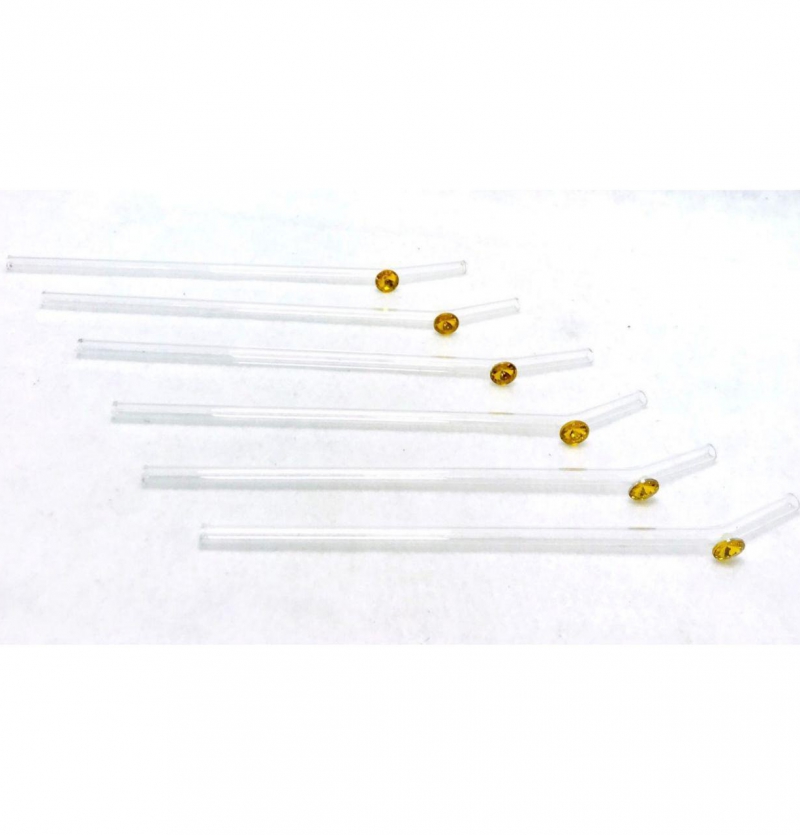 فروش عمده نی شربت شیشه ای نگین دار