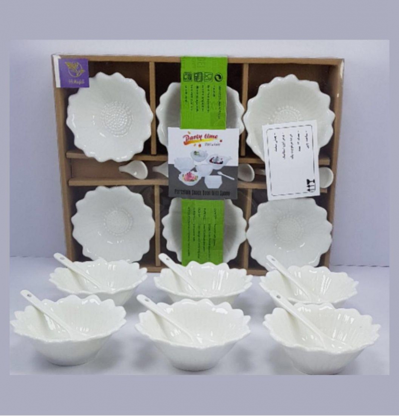 فروش عمده پیاله 6عددی قاشق دار