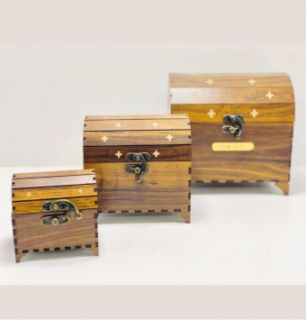 فروش عمده صندوقچه3تایی چوبی