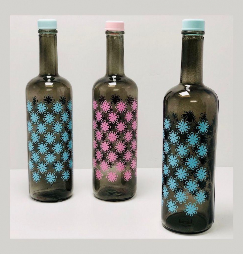 فروش عمده بطری هومیلادودی طرح شکوفه