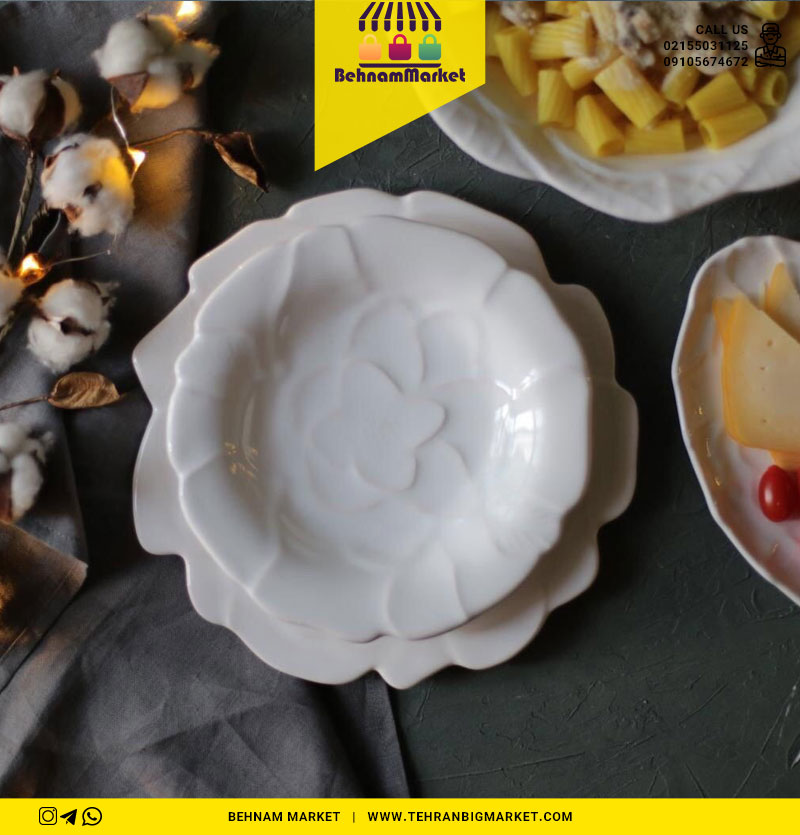 بشقاب گود گل بزرگ