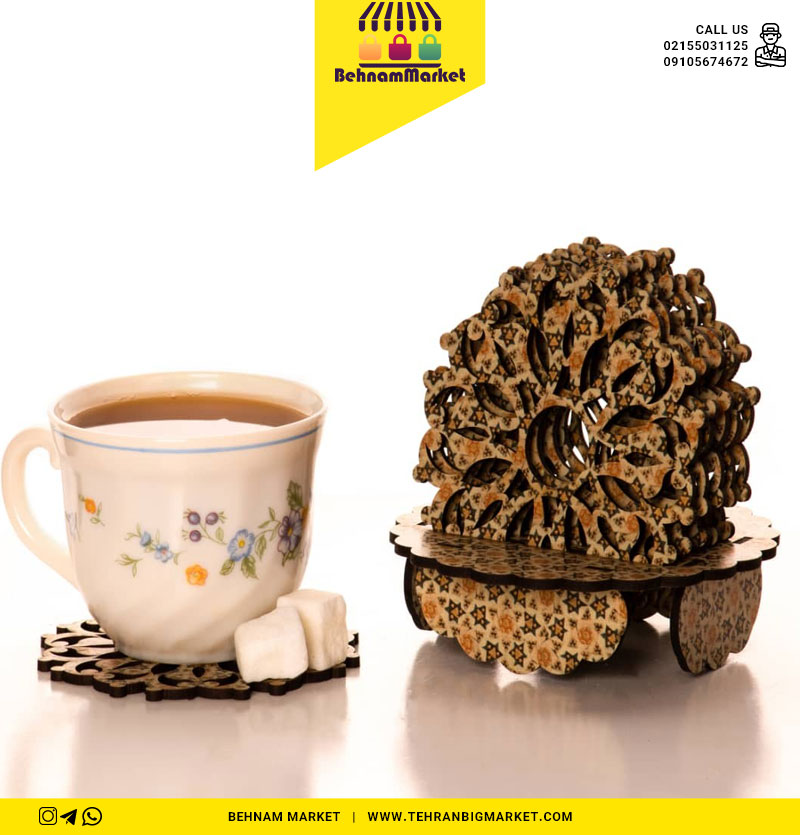 زیر لیوانی تک ۶تایی