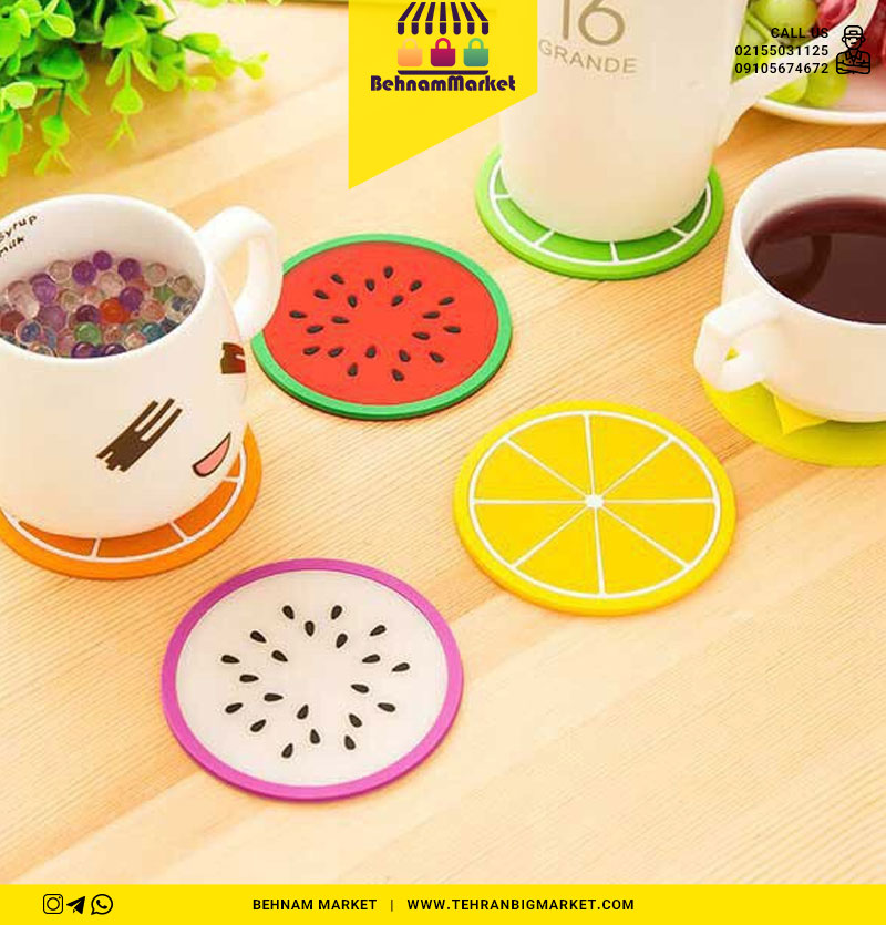 زیر لیوانی میوه ای