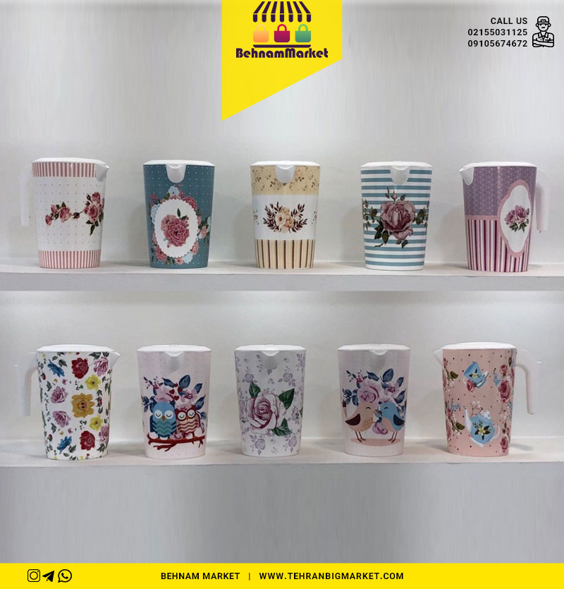 پارچ گرد طرح ترک گلد