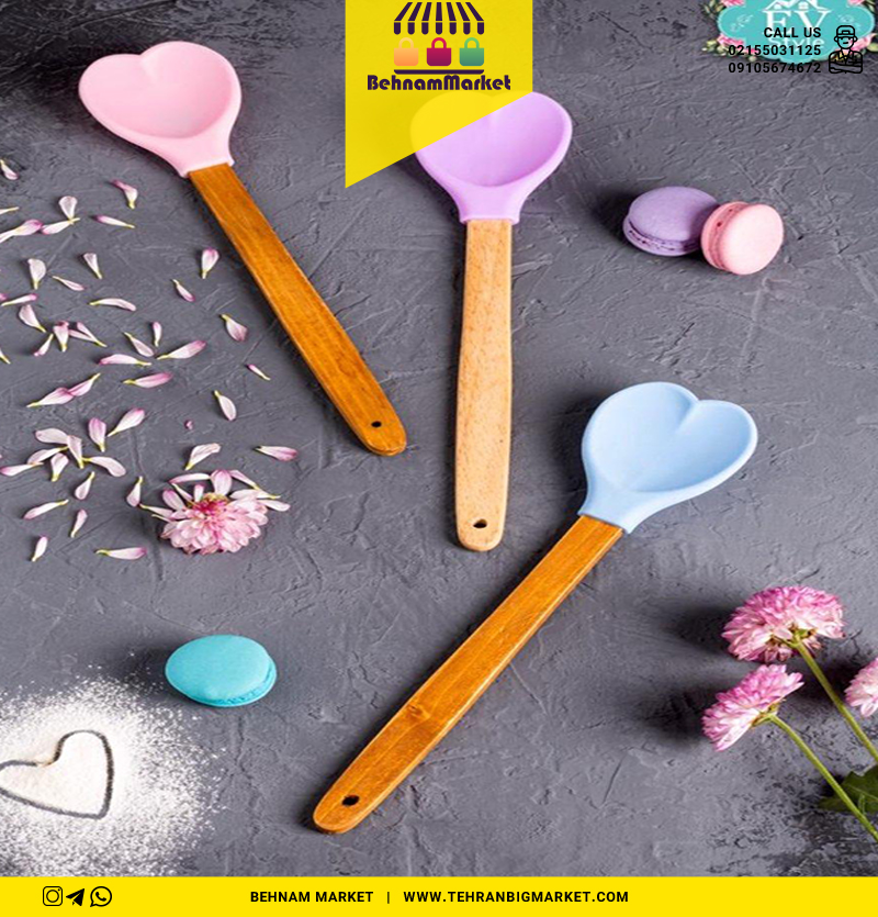 کفگیر سیلیکونی قلب