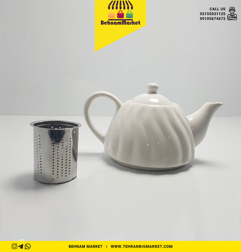 قوری کف پهن نیلوفر صافی دار