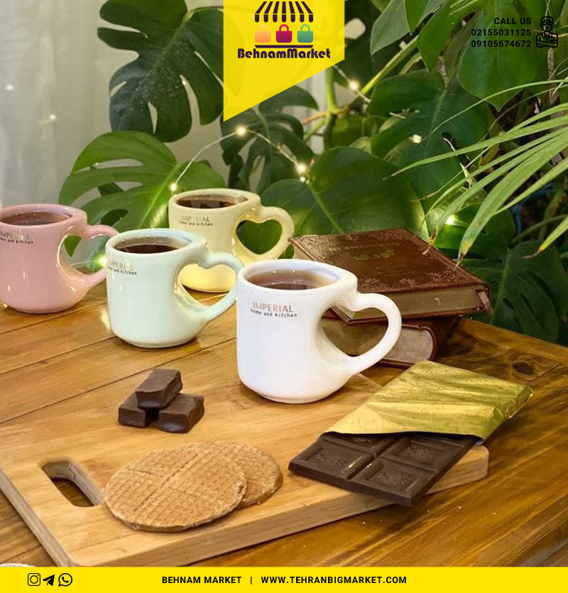 لیوان تکی قلب الوان سرامیک