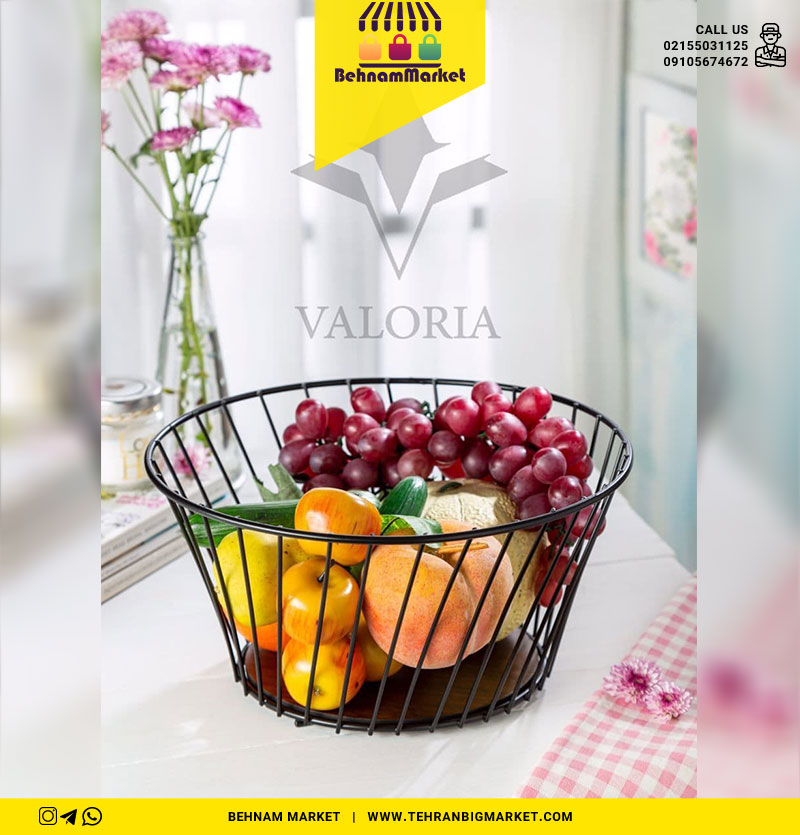 سبد میوه فلزی مورب