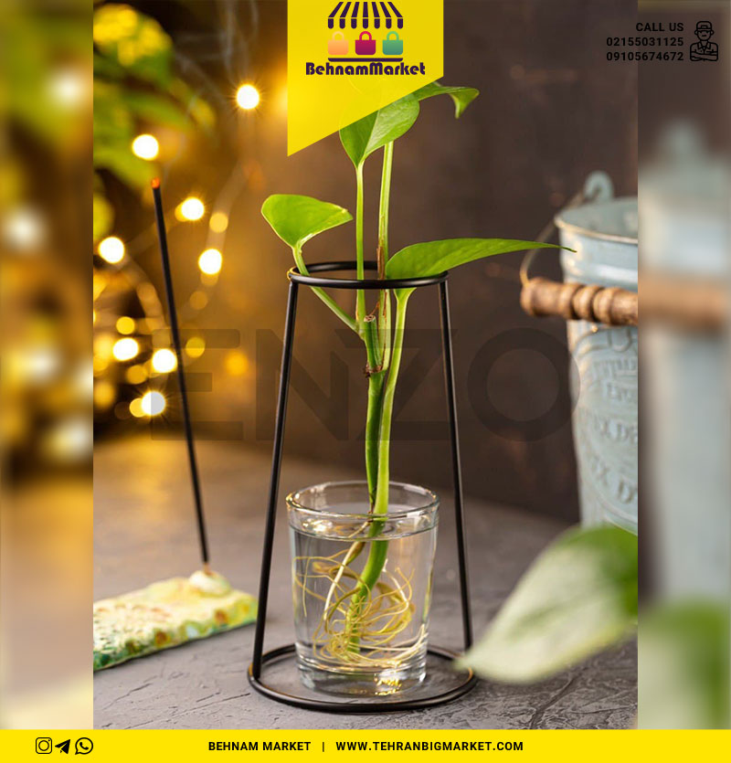 گلدان گرد لیوان دار