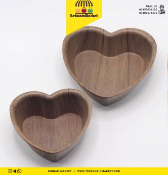 قلب ۲ تایی طرح چوب