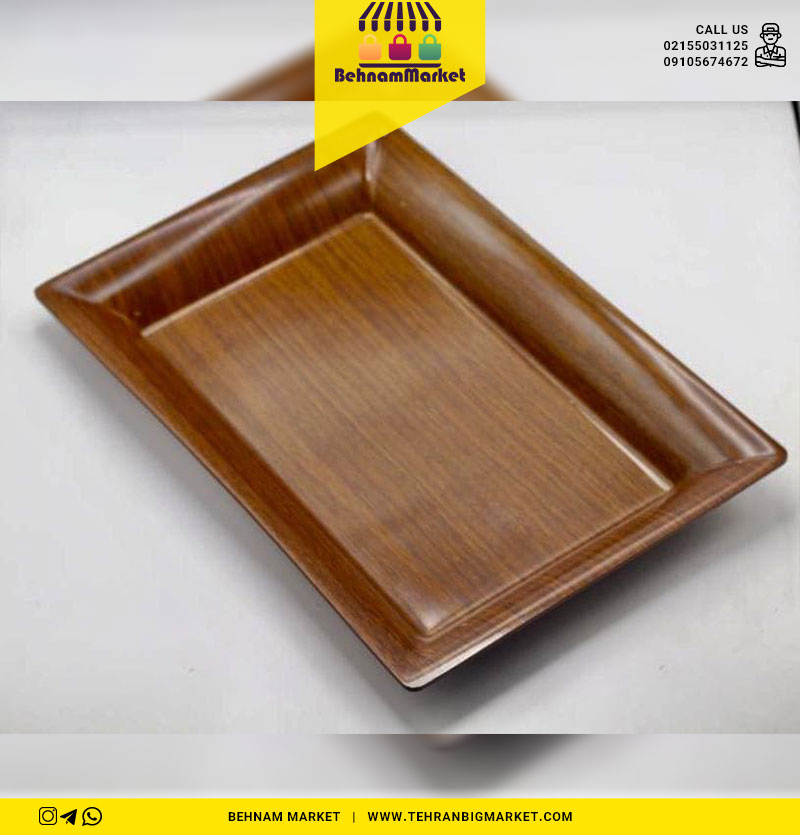 سینی مستطیل طرح چوب