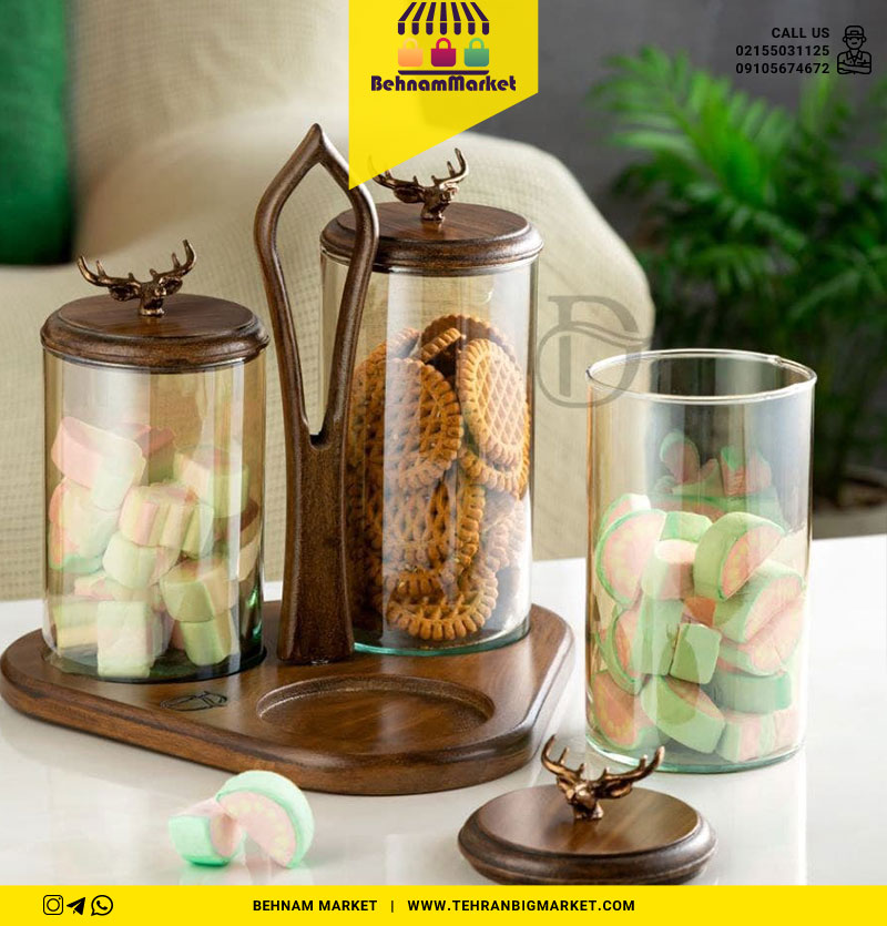 کندی سه سایز مثلثی چوبی