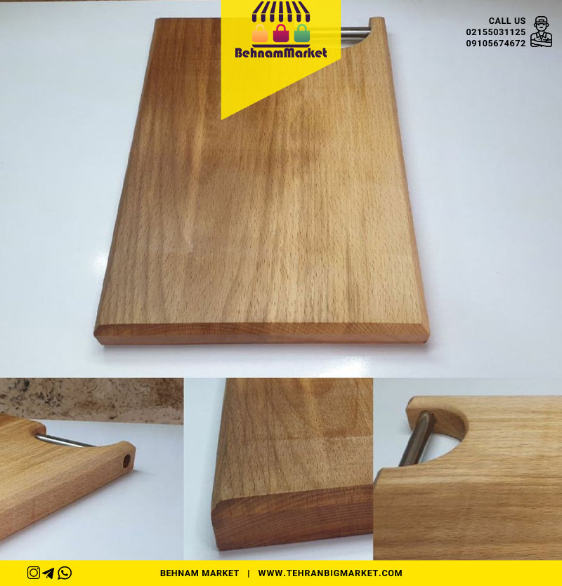 تخته گوشت دسته استیل ضخیم