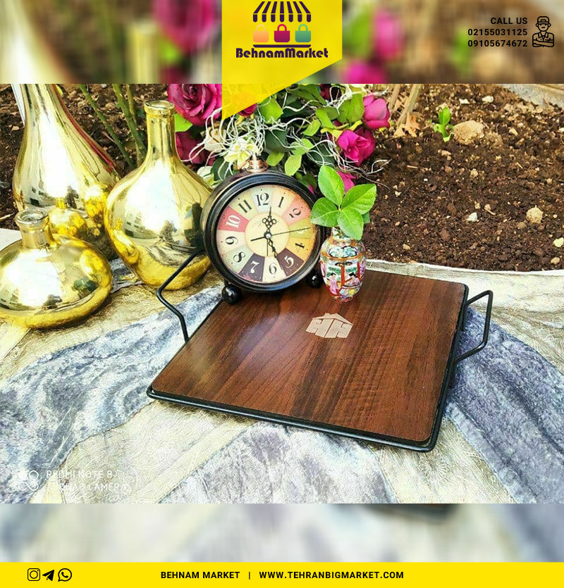 سینی مزه کف چوبی