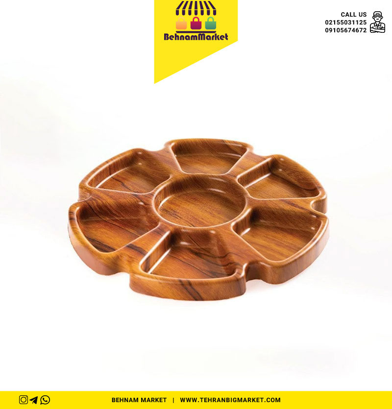 اردو خوری گرد ۷ خانه طرح چوب