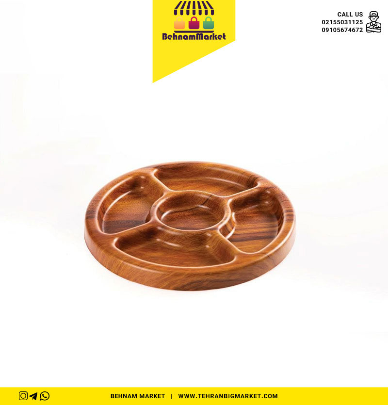 اردو خوری گرد ۵ خانه طرح چوب