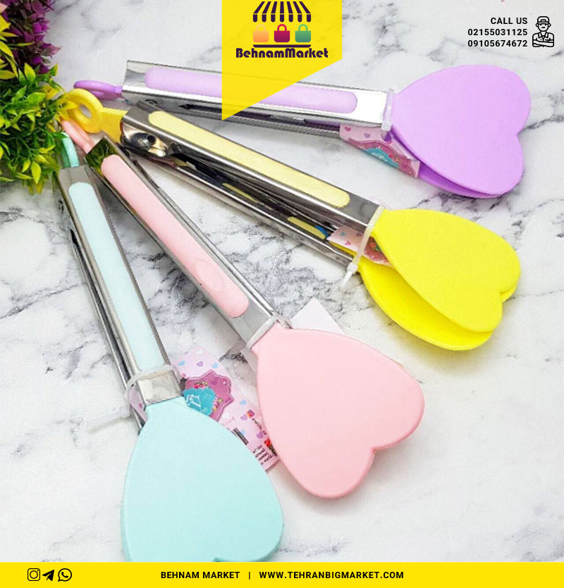 انبر دسته استیل قلب