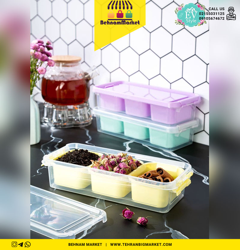 ظرف جا ادویه ارگانایزر مستطیل اوستایل