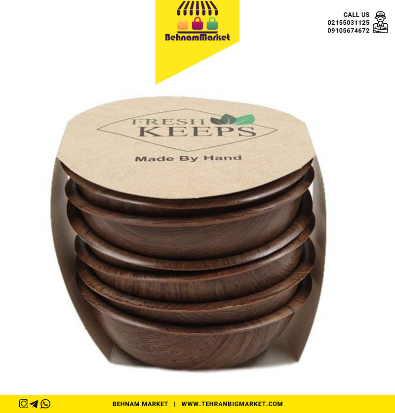 پک ۶ عددی طرح چوب