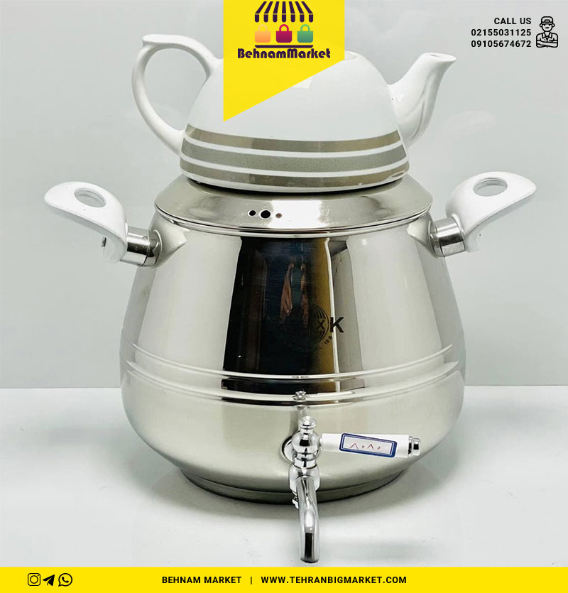 کتری قوری کف چدن مدل ۸۰۸۰