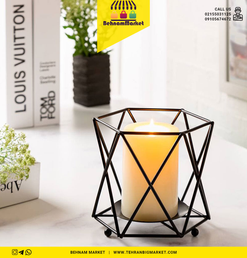 جا شمعی هگزاگون لوتوس بزرگ