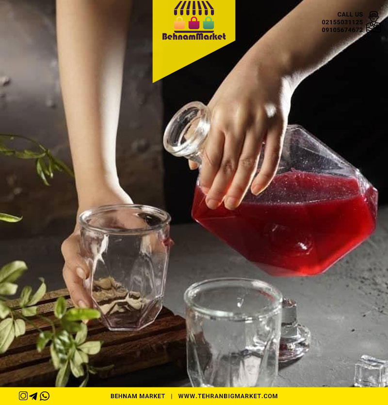 بطری دیاموند به همراه دو عدد لیوان