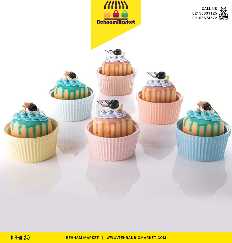 کاپ کیک وانسل رنگی