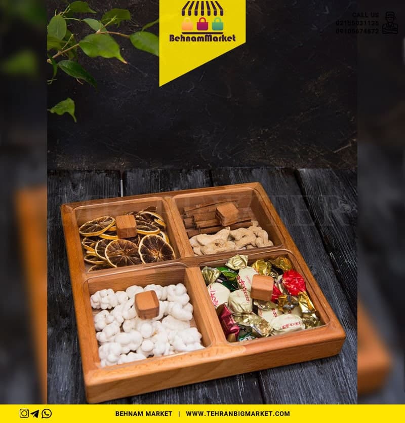 تی بگ چوبی 4 خانه درب پلکسی نشکن